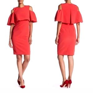 NWT Monique L Huillier Anthro Red  Dress size 4